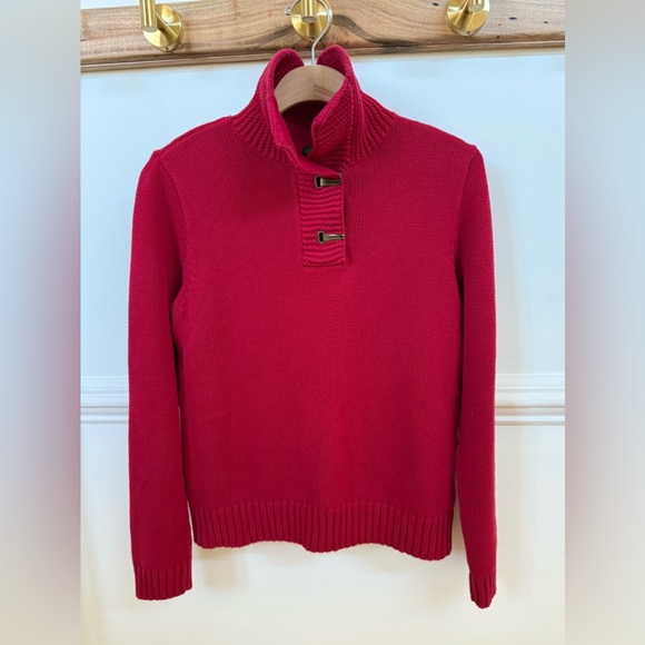 Ralph Lauren Sweaters - Vintage • Ralph Lauren • Lauren Jeans Company • Red Knit Sweater
